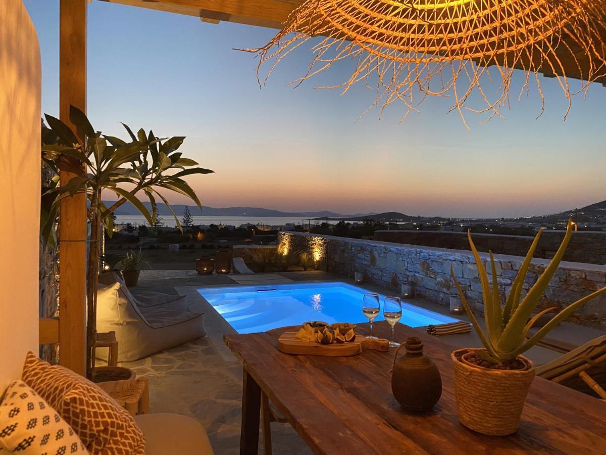 Villa Ypsilon Naxos - Luxury Holiday House With Amazing Sea View & Private Pool Agia Anna  ภายนอก รูปภาพ